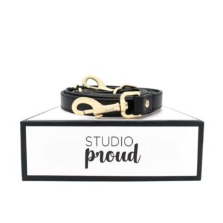 Covent garden - "Handsfree" black leather dog leash