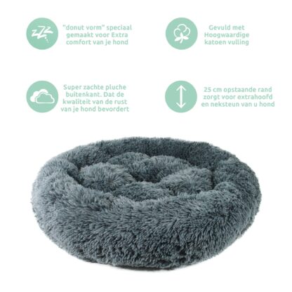 Donut basket - Dog basket - fluffy & cozy - Dark gray - Image 3