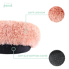 Donut bed - Honden mandje - Fluffy & cosy - Oud Roze - Afbeelding 3