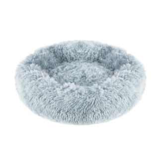 Donut bed - dog basket - Fluffy & cozy - Light gray