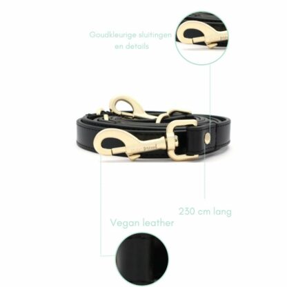 Covent garden - "Handsfree" black leather dog leash - Image 8