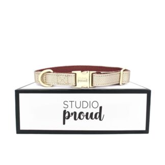 Copacabana - Gold Dog collar with Gold Accessories