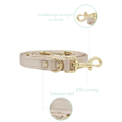 Beige satijnen 'handsfree' cityline - Afbeelding 6