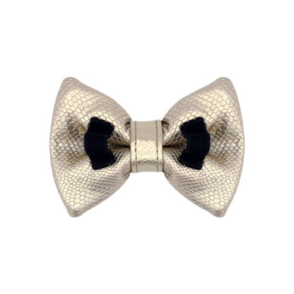 Bow Tie – Strikje – gold snake print - Image 5