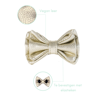 Bow Tie – Strikje – gold snake print - Image 8