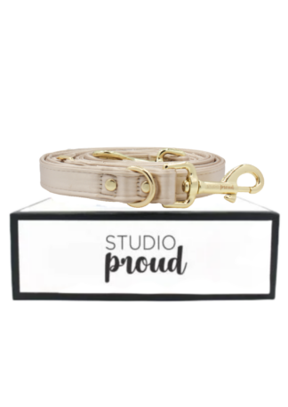 Beige satijnen 'handsfree' cityline