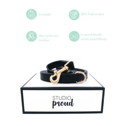 Montmartre - Black snake print dog leash - Image 9