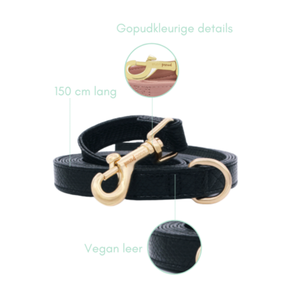 Montmartre - Black snake print dog leash - Image 8