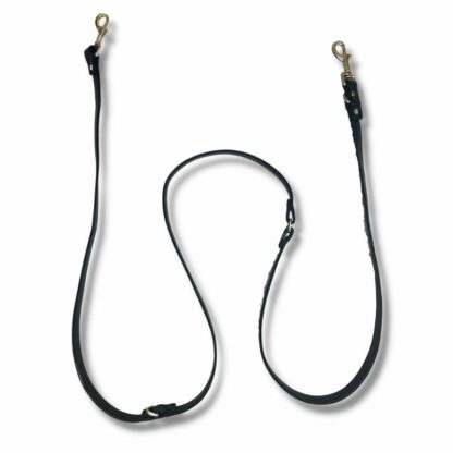 "handsfree" cityline - Black snake print dog leash with gold colored accessories - Image 10