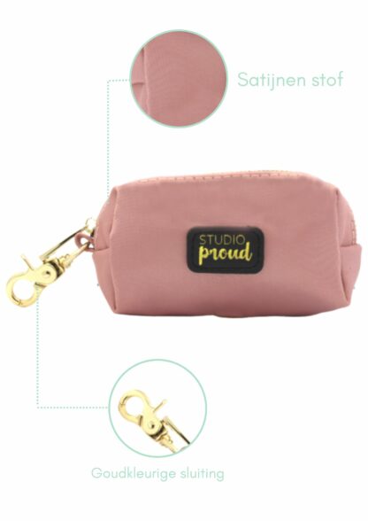 Oud roze satijnen dispenser - Image 2