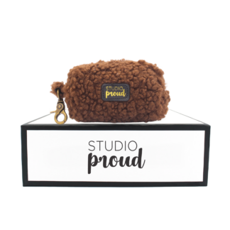 Valby - Teddy Dark Brown dispenser voor hondenpoepzakjes