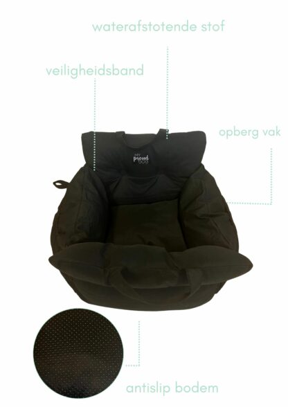 Automand - Hondenmand - Medium - Zwart - Afbeelding 4