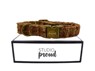 Lagos - Tweed stof burgundy Halsband