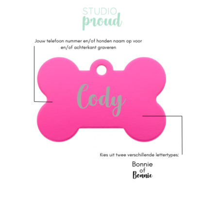 Penning Hondenbotje Pink Groot - Afbeelding 2