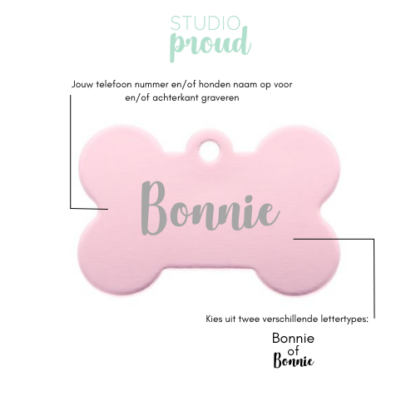 Penning Hondenbotje Groot Baby Roze - Afbeelding 2