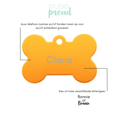 Penning Hondenbotje Oranje Groot - Afbeelding 2