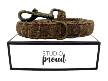 Sagres - Hondenriem tweed burgundy