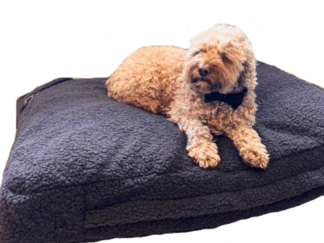 Teddy dark taupe hondenkussen