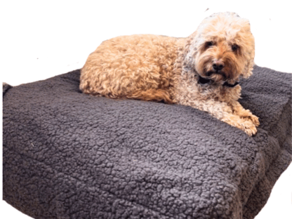 Teddy dark taupe hondenkussen hoes